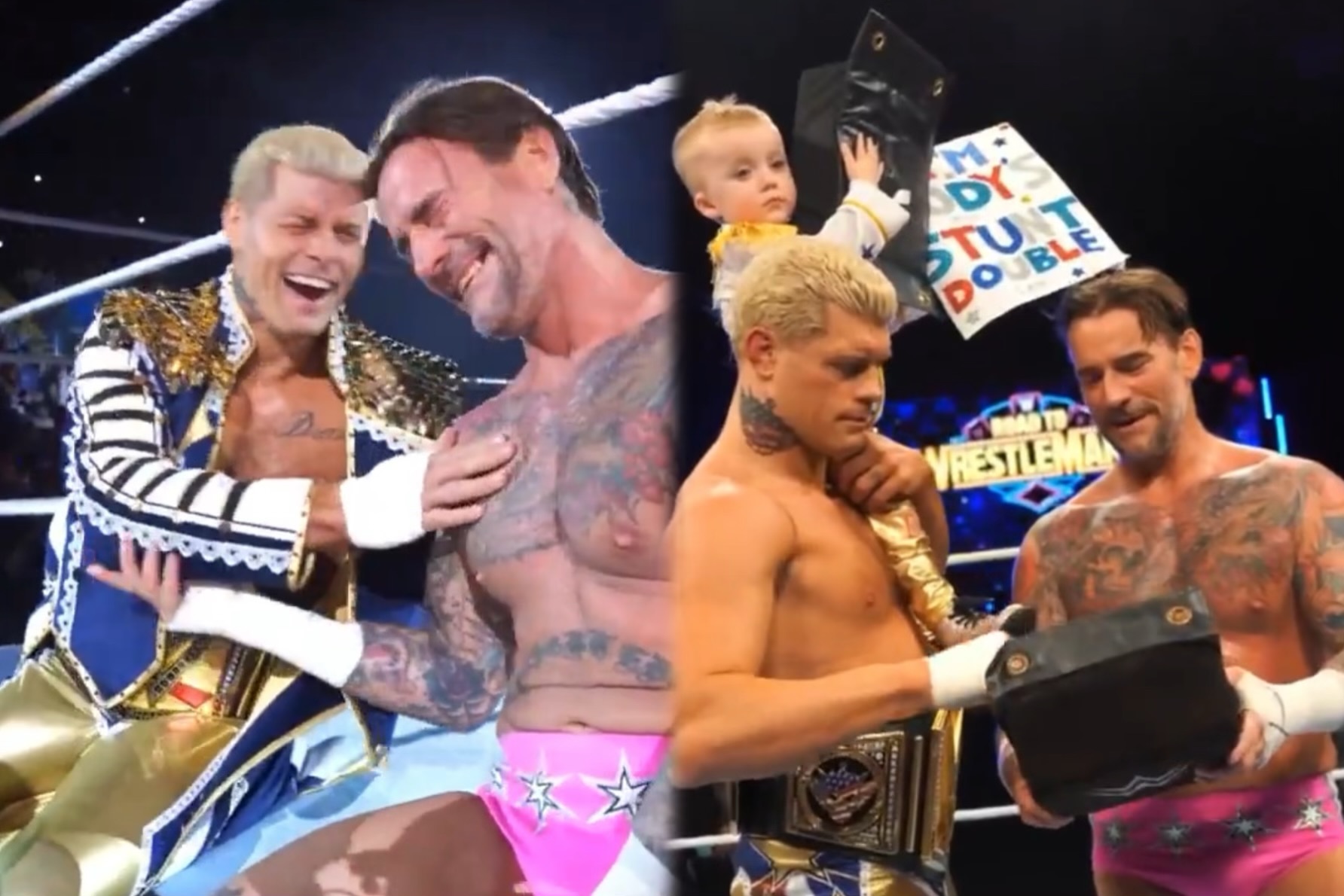 CM Punk and Cody Rhodes shared a moment together in a Live Event